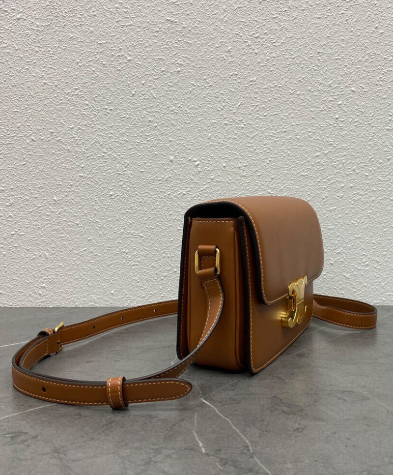 Celine Teen Triomphe Bag In Shiny Calfskin